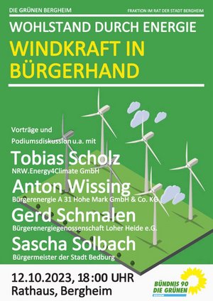 Plakat Windkraft in Bürgerhand
