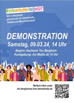 Demoplakat #nie wieder ist jetzt#