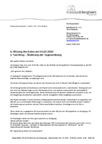 Bekannmachung zu Absetzung von der TO