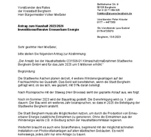 Antrag Investitionsoffensive